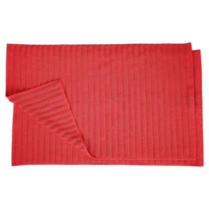 Lined 100% Cotton 1000 GSM 2-Piece Bath Mat Set - Cranberry