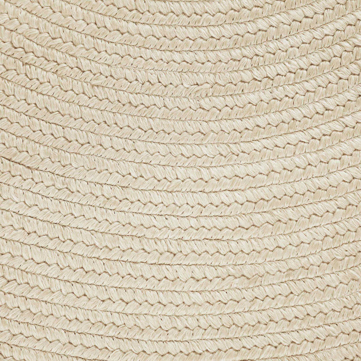 Bohemian Braided Indoor Outdoor Rugs Solid Round Area Rug - Cream