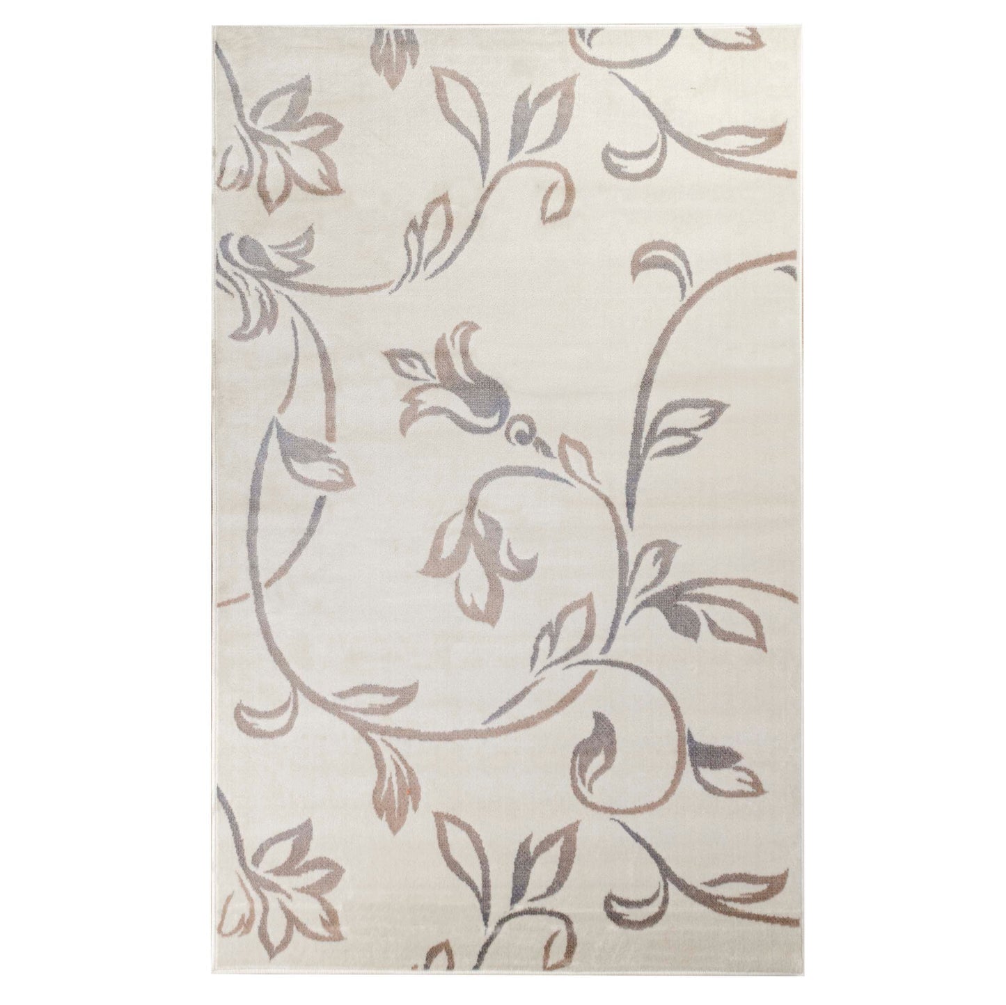 Vine Modern Floral Filigree Pattern Area Rug or Runner Rug