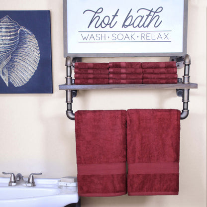 Ultra-Soft Rayon from Bamboo Cotton Blend Bath and Face Towel Set