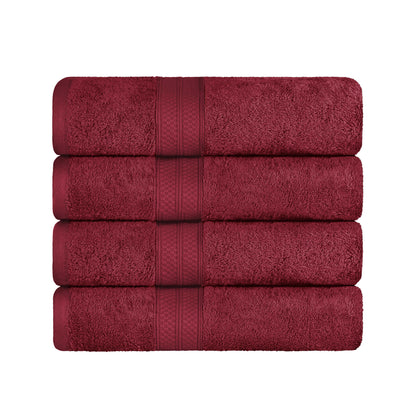 Ultra-Soft Rayon from Bamboo Cotton Blend 4 Piece Bath Towel Set