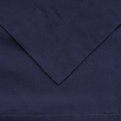 Cotton Percale Modern Traditional Duvet Cover Set - CrownBlue