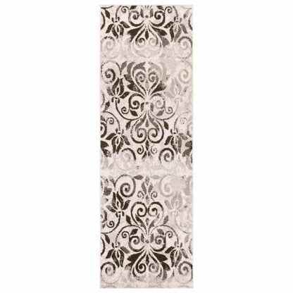  Cuenlino Distressed Damask Transitional Area Rug Or Runner