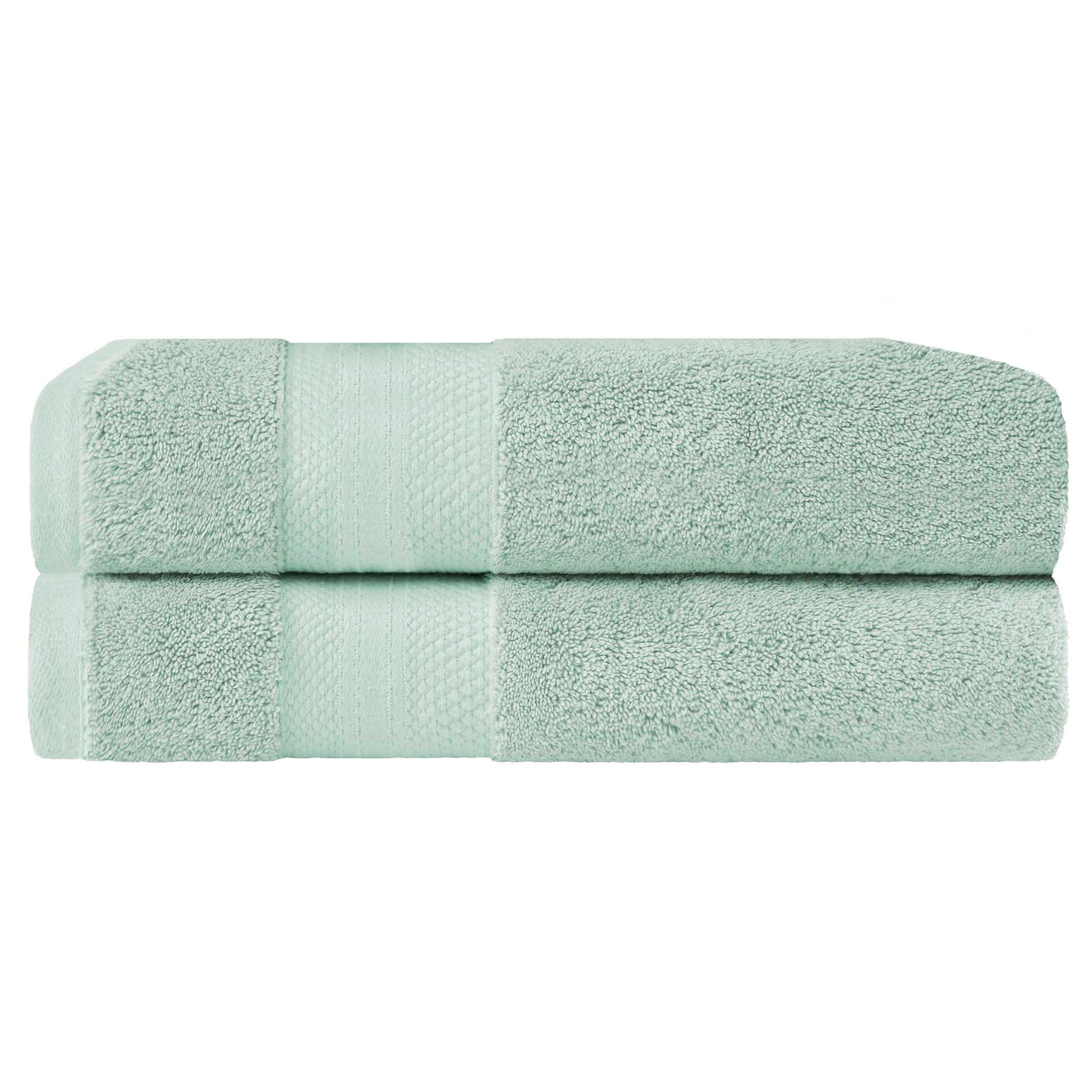 Superior Premium Turkish-Cotton Assorted Towel Set -  Dusty Aqua
