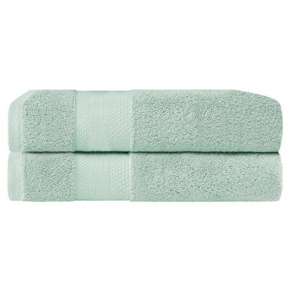 Superior Premium Turkish-Cotton Assorted Towel Set -  Dusty Aqua