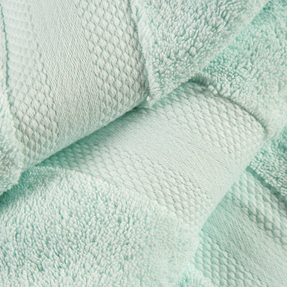 Superior Premium Turkish-Cotton Assorted Towel Set - Dusty Aqua