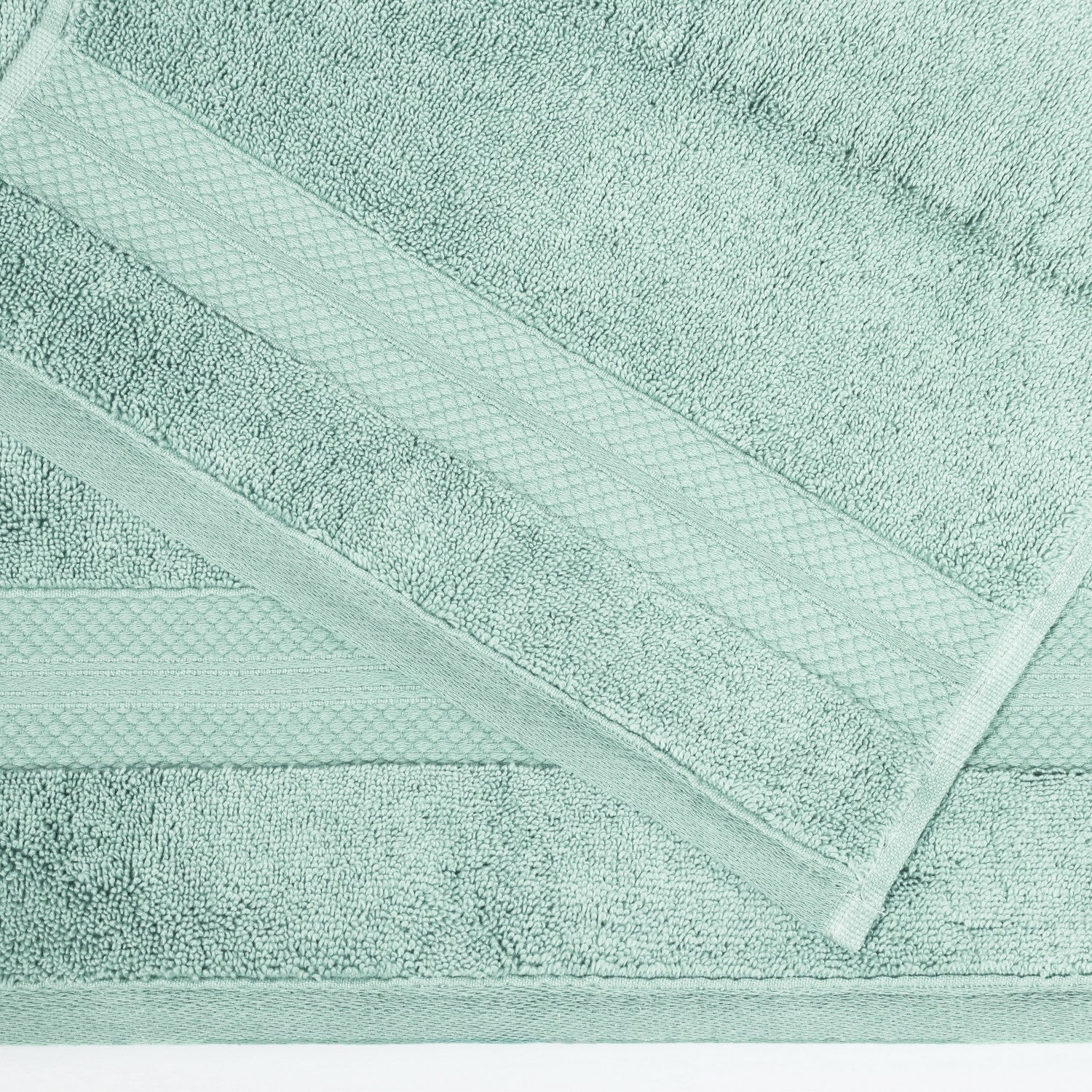 Superior Premium Turkish-Cotton Assorted Towel Set - Dusty Aqua