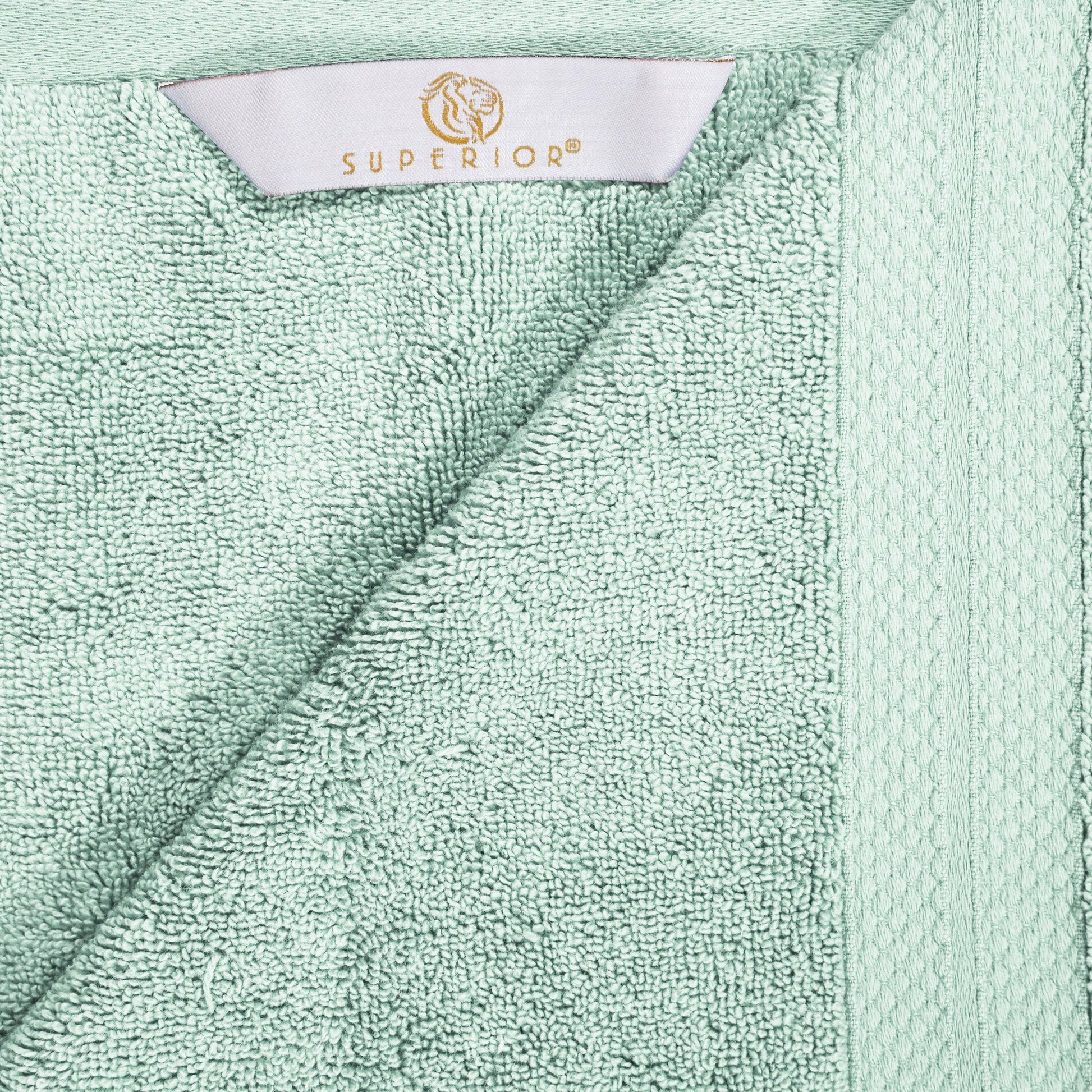 Superior Premium Turkish-Cotton Assorted Towel Set - Dusty Aqua