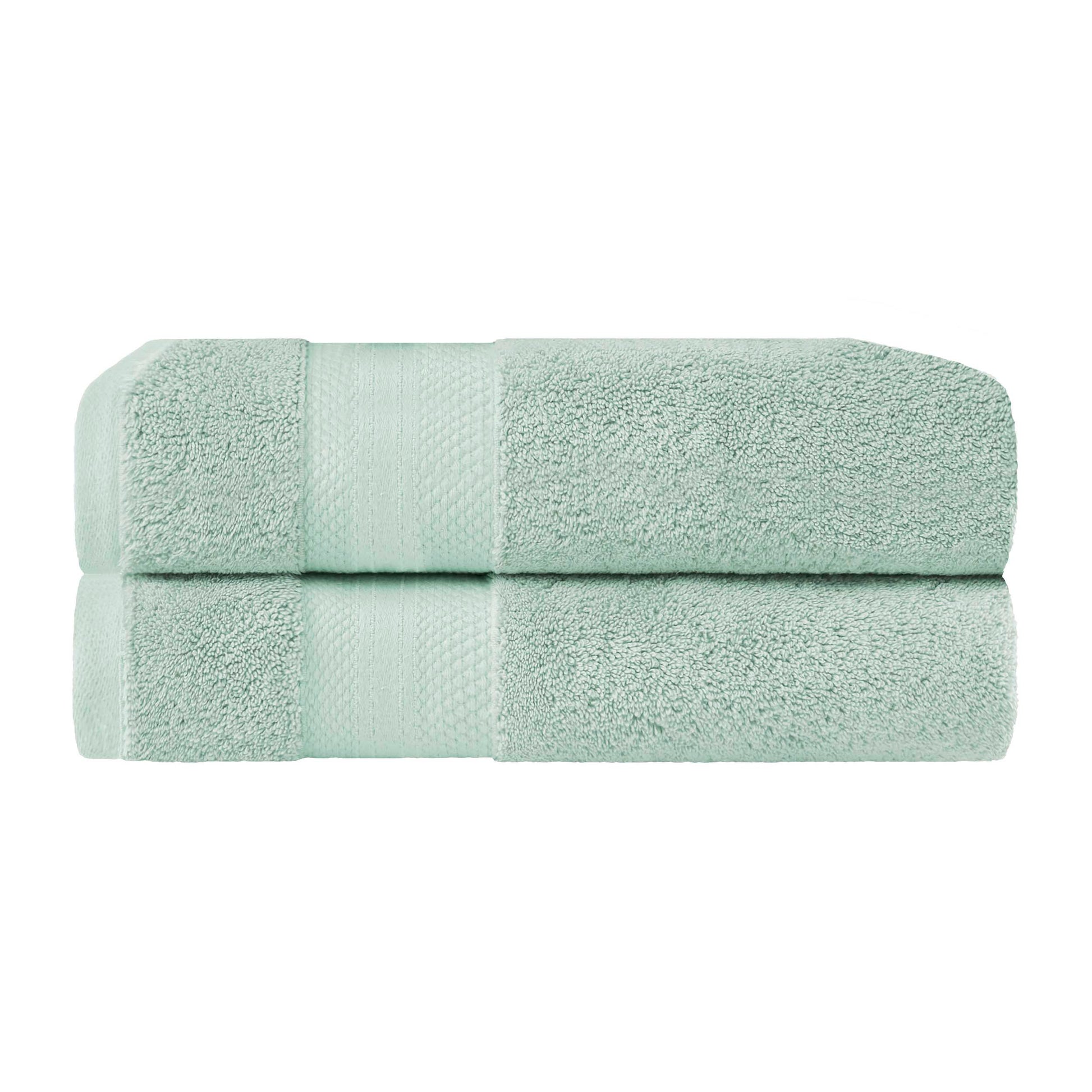 Superior Premium Turkish-Cotton Assorted Towel Set - Dusty Aqua