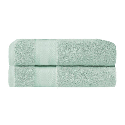 Superior Premium Turkish-Cotton Assorted Towel Set - Dusty Aqua