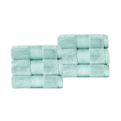 Superior Premium Turkish-Cotton Assorted Towel Set - Dusty Aqua