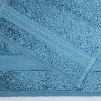 Superior Premium Turkish-Cotton Assorted Towel Set - Denim Blue