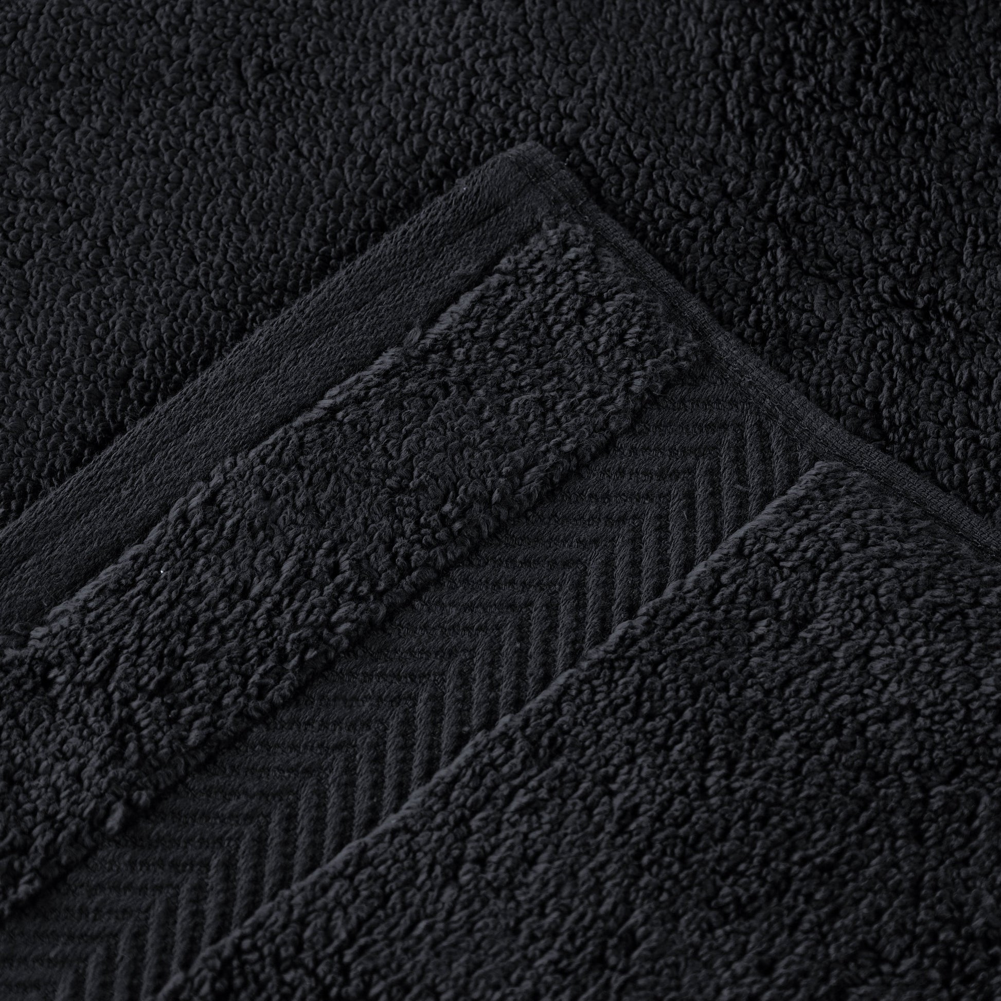 Zero Twist Cotton Ultra-Soft Absorbent Assorted - Black
