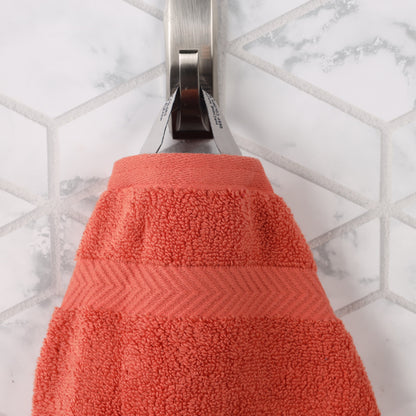 Zero Twist Cotton Solid Ultra-Soft Absorbent Hand Towel - Brick Red