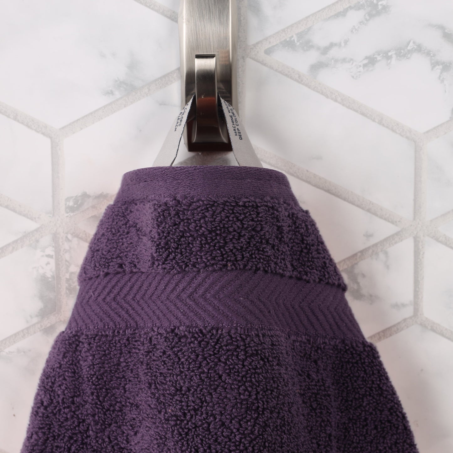 Zero Twist Cotton Solid Ultra-Soft Absorbent Hand Towel - Grape Seed