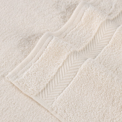 Zero Twist Cotton Solid Ultra-Soft Absorbent Hand Towel - Ivory