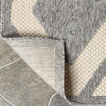 Superior Daelyn Modern Diamond Lattice Indoor/Outdoor Area Rug - Cream