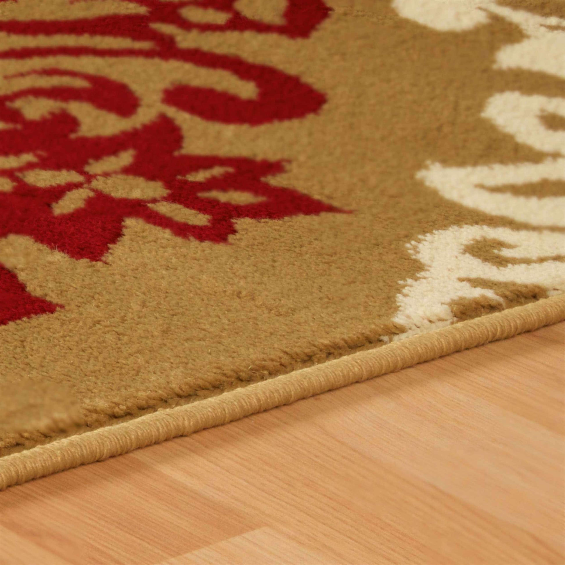 Superior Danvers Contemporary Floral Medallion Damask Indoor Area Rug - Brown