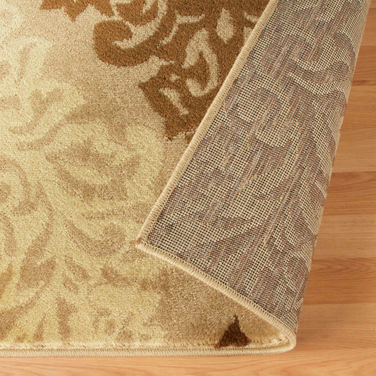 Superior Danvers Contemporary Floral Medallion Damask Indoor Area Rug - Beige