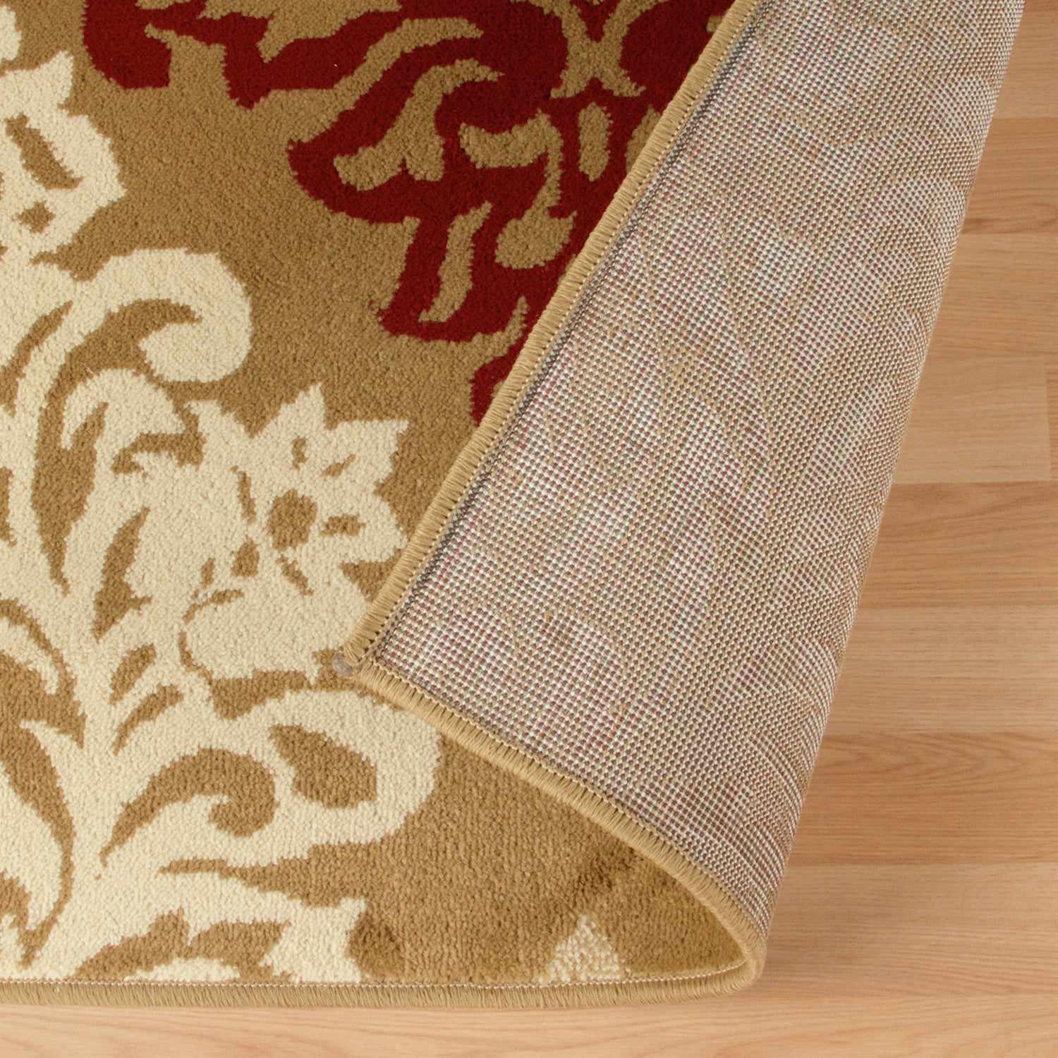 Superior Danvers Contemporary Floral Medallion Damask Indoor Area Rug - Brown