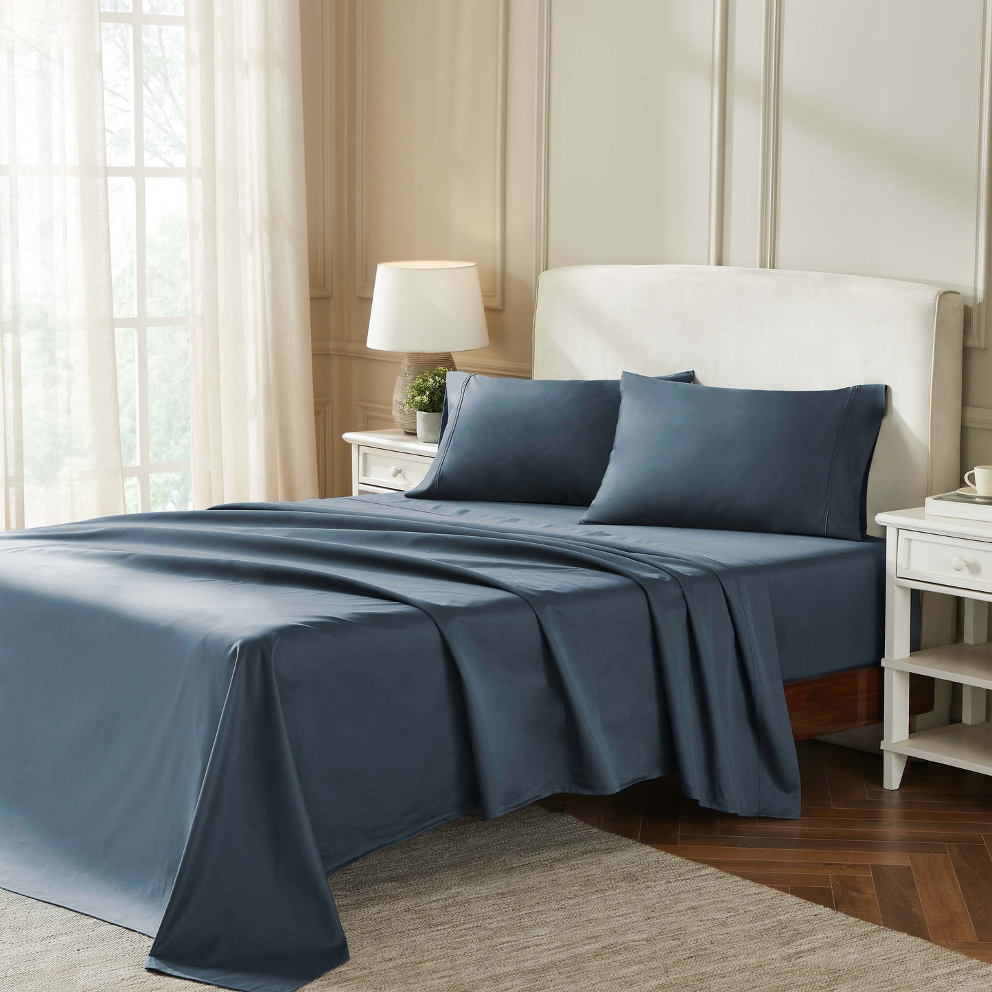 Egyptian Cotton 850 Thread Count Solid Deep Pocket Bed Sheet Set