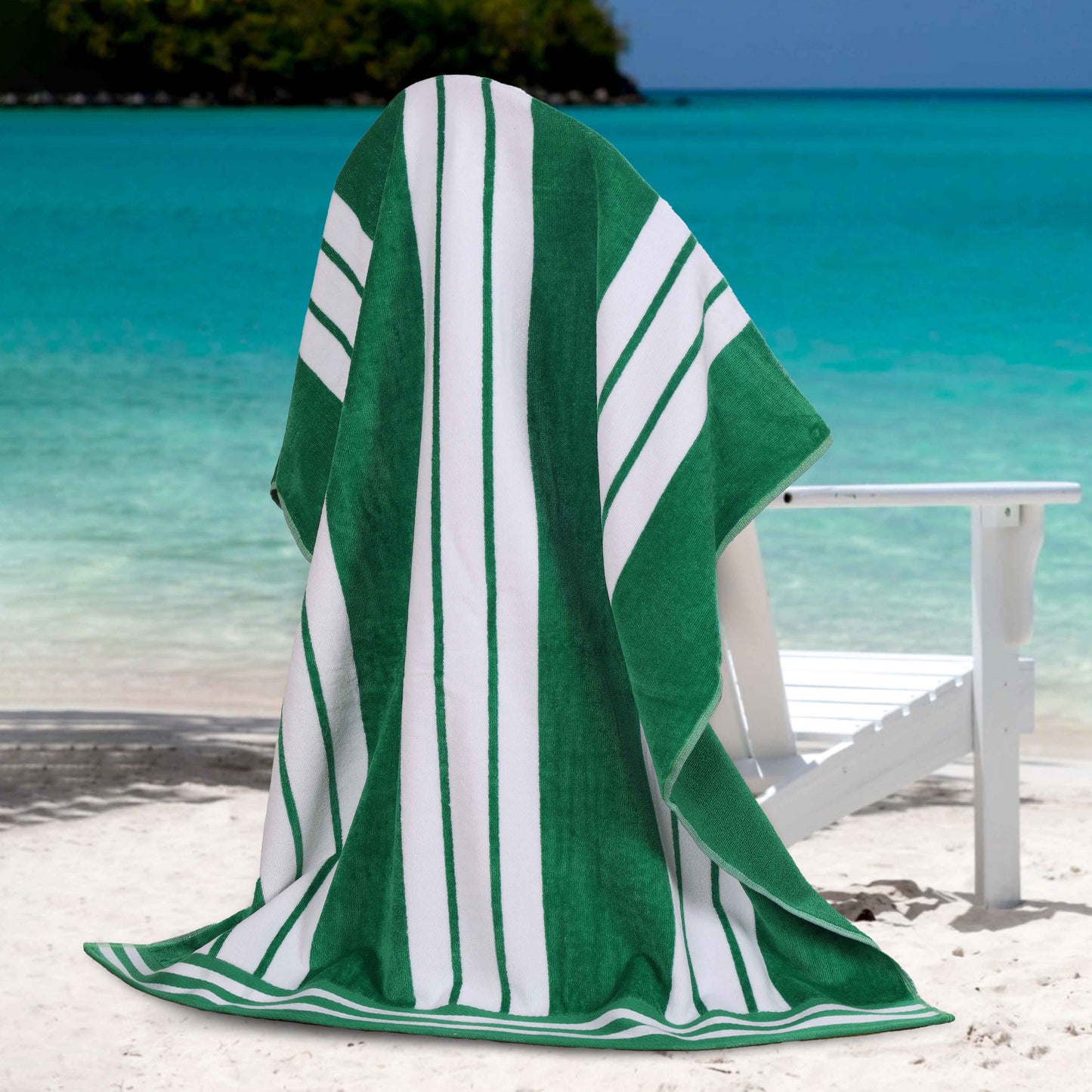 Striped Extra Large Oversized Absorbent Quick Dry Cotton Beach Towel