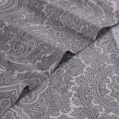 Italian Paisley 600 Thread Count Cotton Blend Deep Pocket Sheet Set - DarkGray