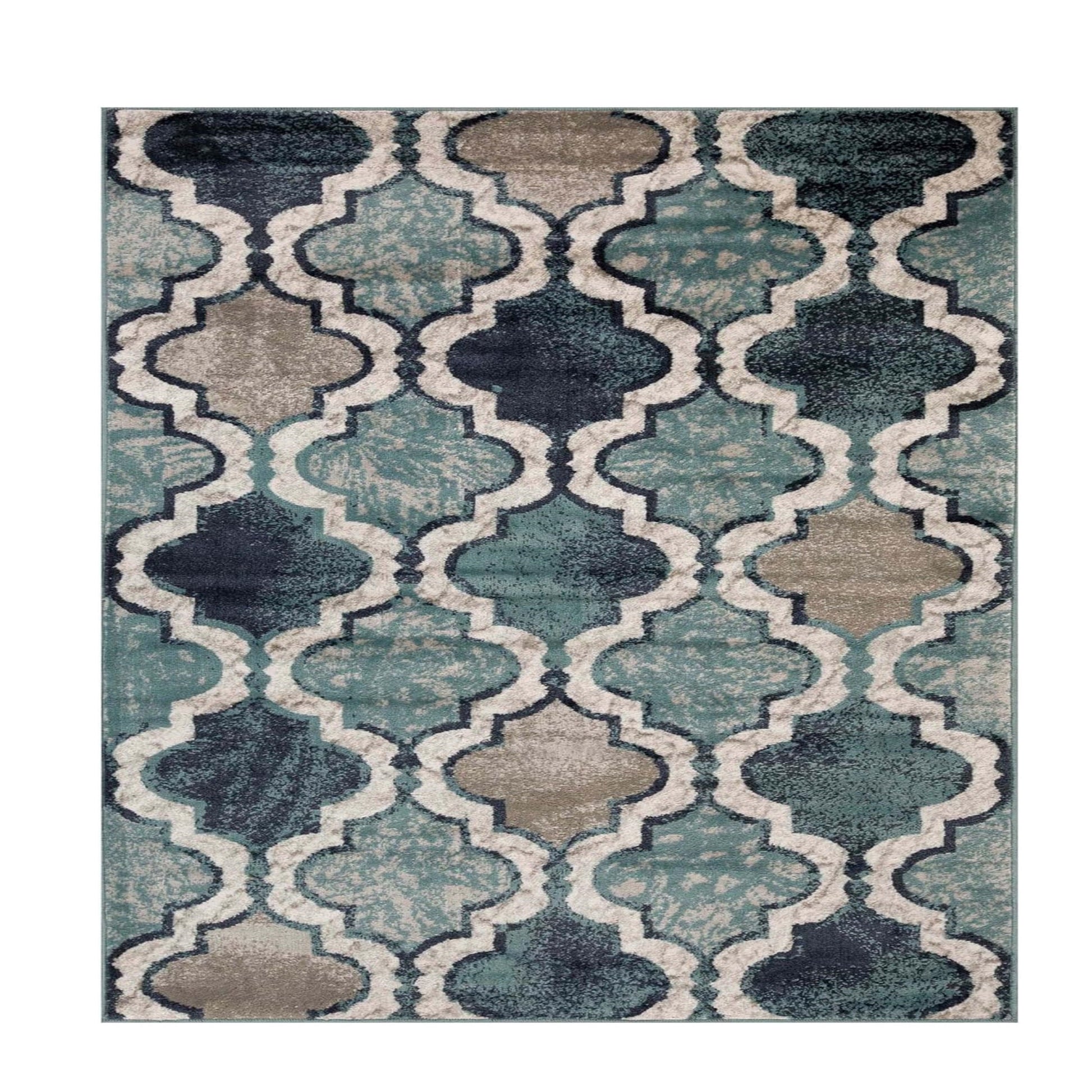 Viking Contemporary Geometric Trellis Indoor Area Rug or Runner - DeepRoyal