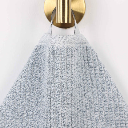 Destin Cotton Blend Medium Weight Textured Ribbed 3 Piece Towel Set