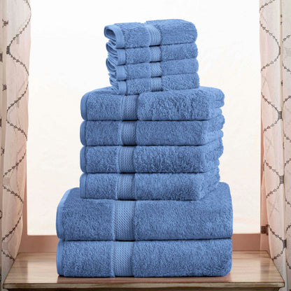 Madison Egyptian Cotton Pile Plush Heavyweight 10 Piece Towel Set