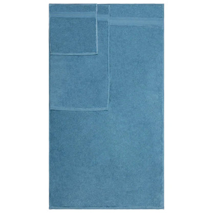 Turkish Cotton Highly Absorbent Solid 6 Piece Towel Set - DenimBlue