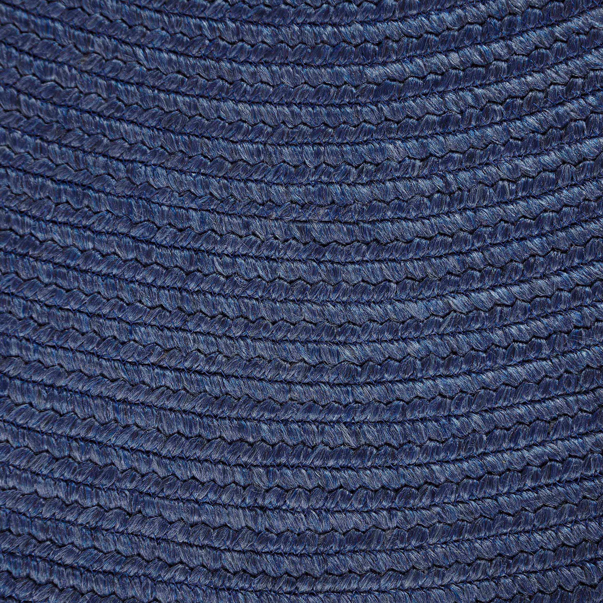 Bohemian Braided Indoor Outdoor Rugs Solid Round Area Rug - DenimBlue