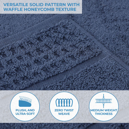 Napa Zero Twist Cotton Solid Waffle Honeycomb 9 Piece Towel Set