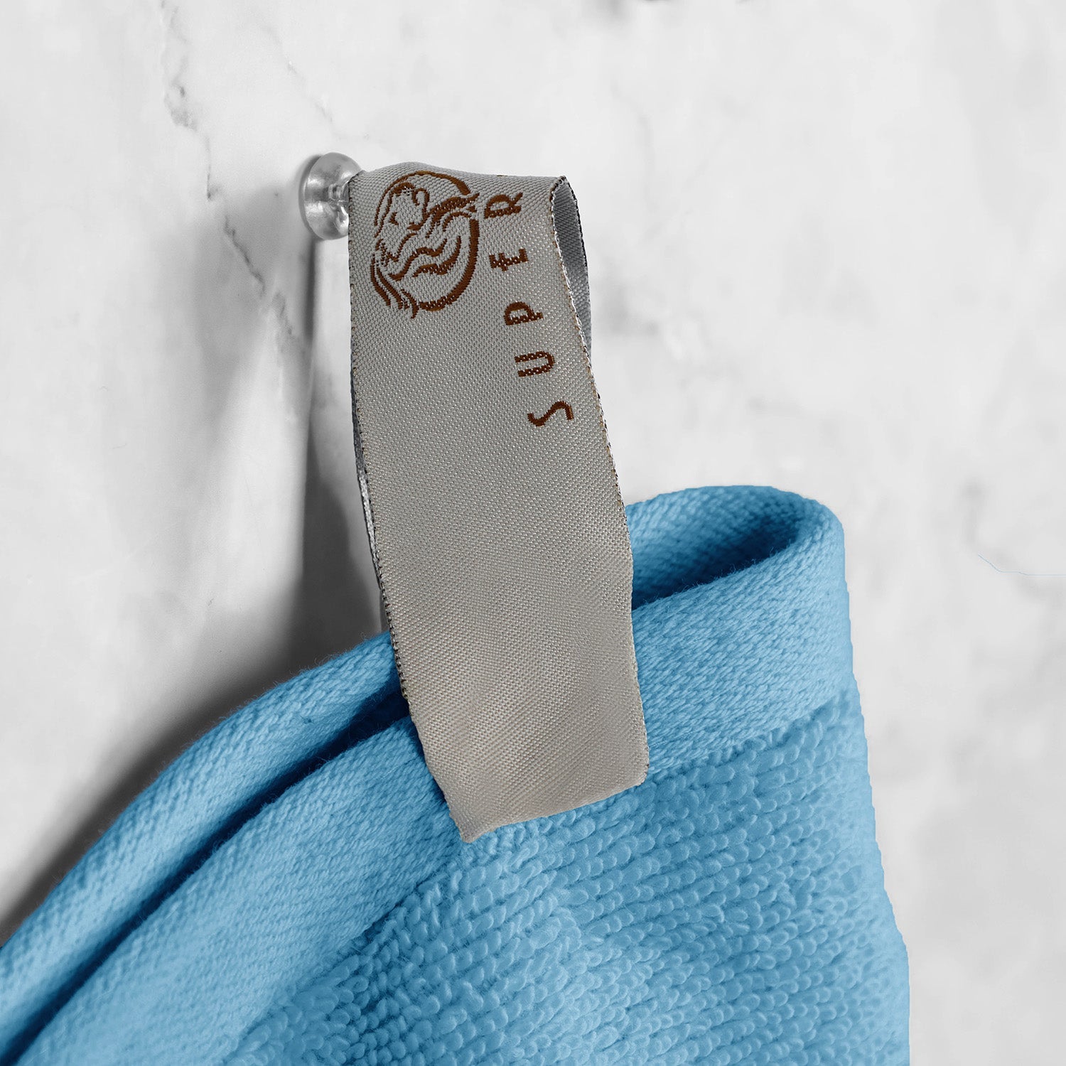 Superior Ultra Soft Cotton Absorbent Solid Bath Towel (Set of 4) -  Denim Blue