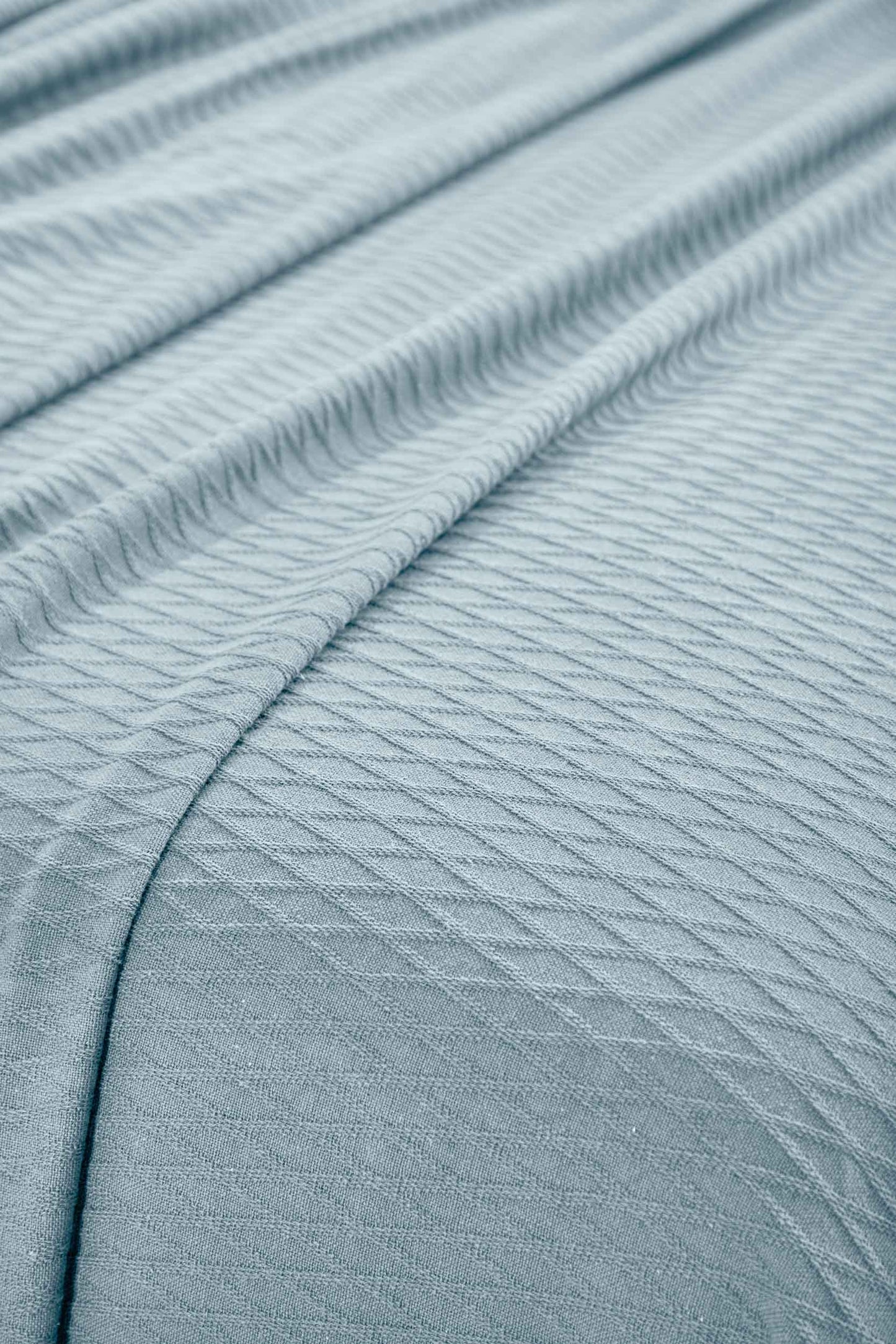 Diamond All-Season Cotton Blanket - Aqua