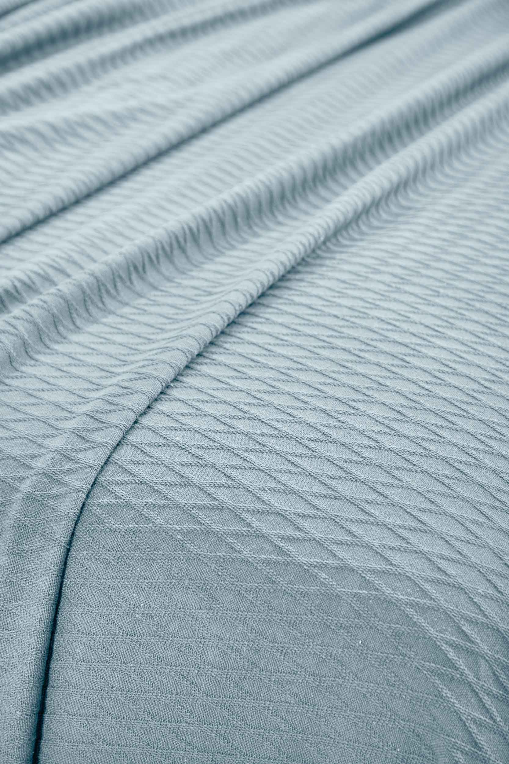 Diamond All-Season Cotton Blanket - Aqua