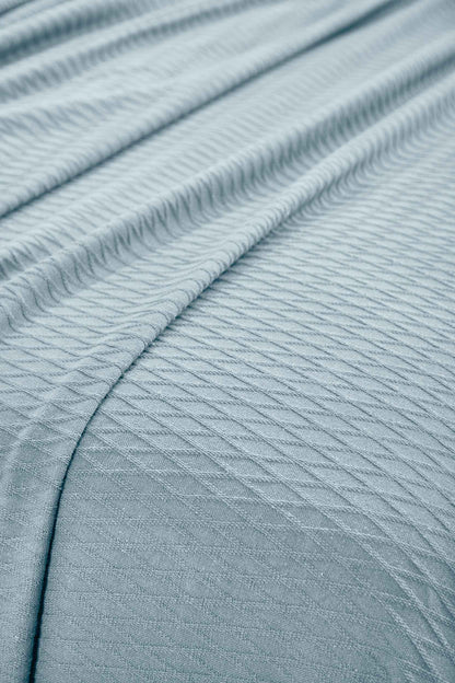 Diamond All-Season Cotton Blanket - Aqua