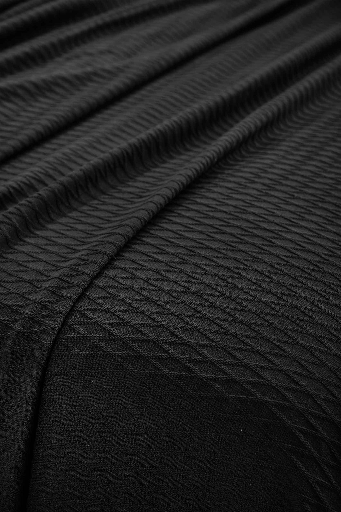 Diamond All-Season Cotton Blanket - Black