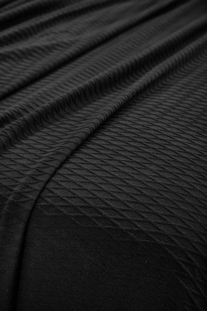 Diamond All-Season Cotton Blanket - Black