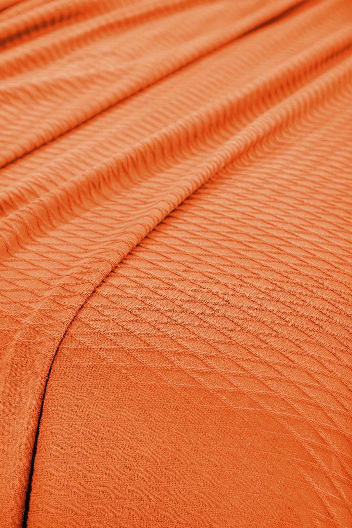 Diamond All-Season Cotton Blanket - Orange