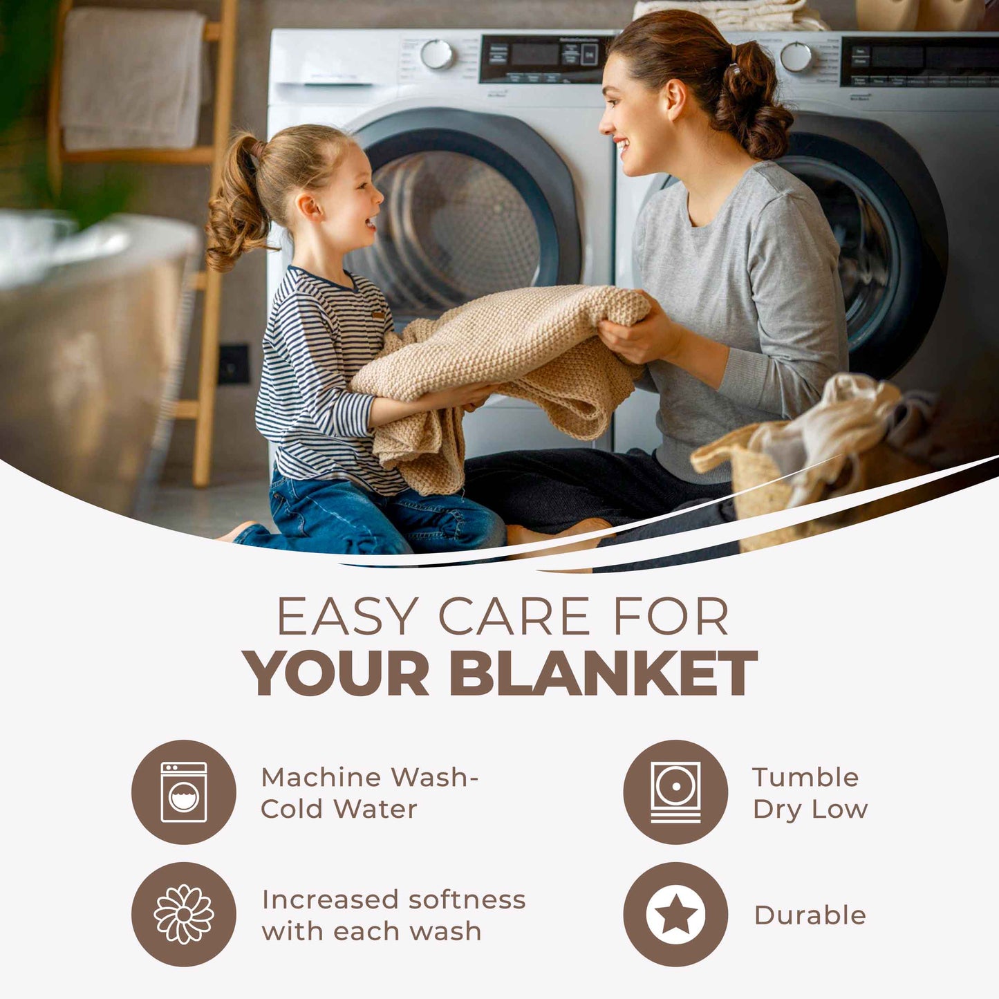 Diamond All-Season Cotton Blanket - Chocolate