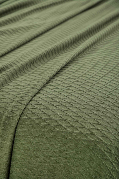 Diamond All-Season Cotton Blanket - Forest Green