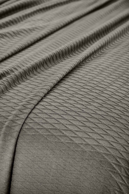Diamond All-Season Cotton Blanket - Grey