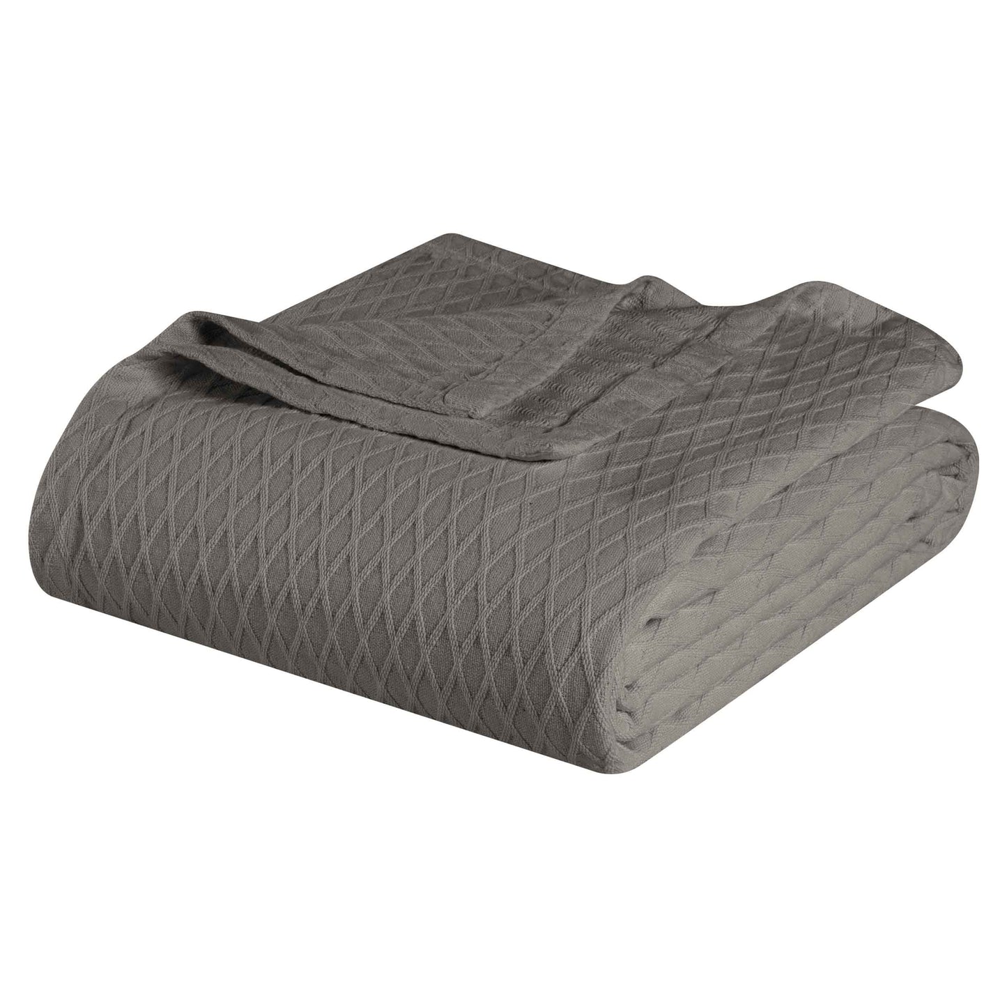 Diamond All-Season Cotton Blanket - Grey