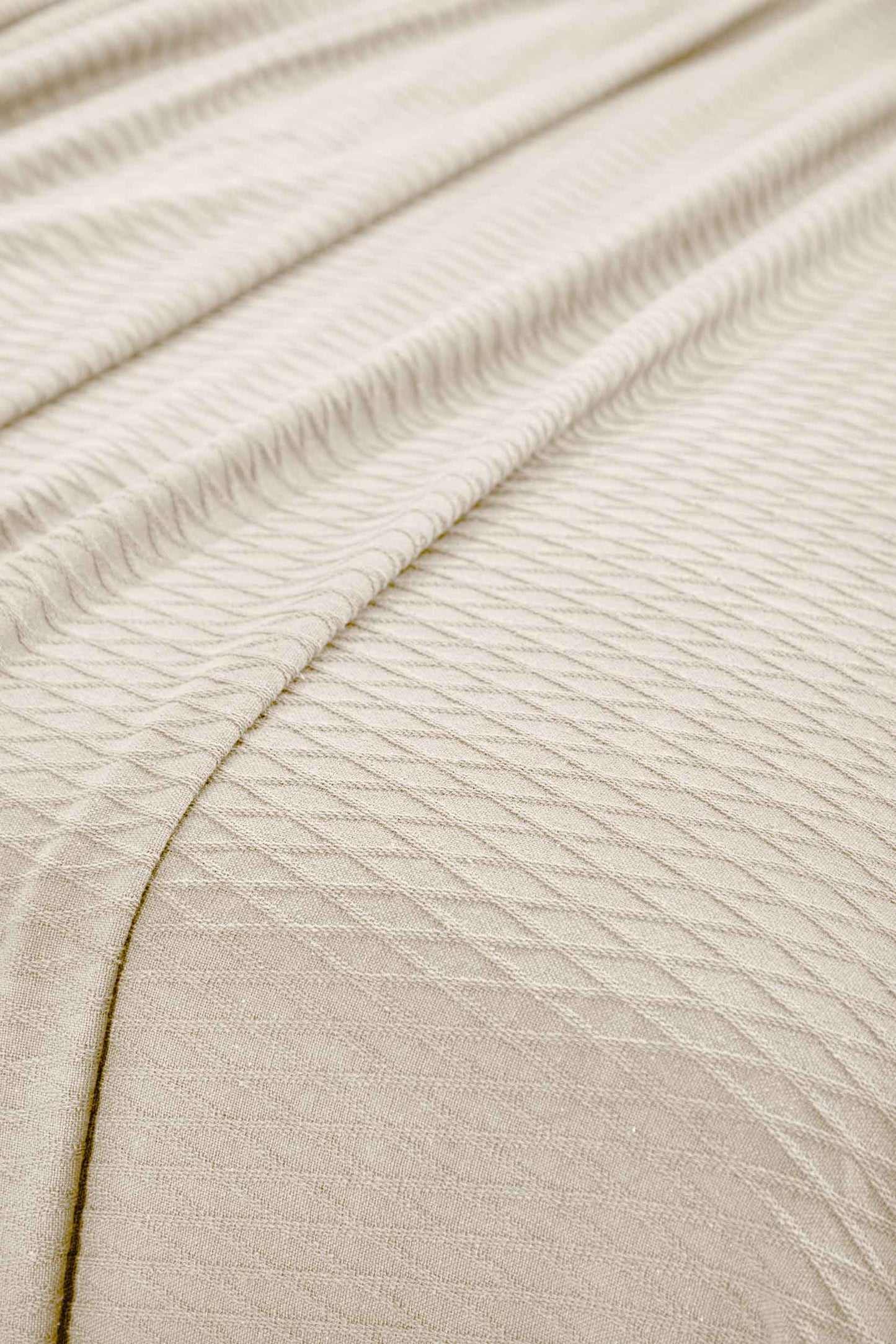 Diamond All-Season Cotton Blanket - Ivory