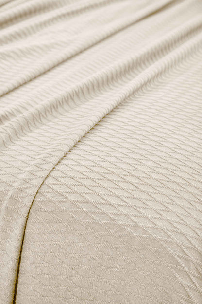 Diamond All-Season Cotton Blanket - Ivory