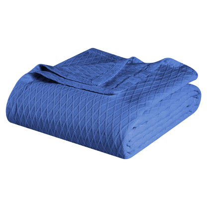 Diamond All-Season Cotton Blanket - Meritt Blue