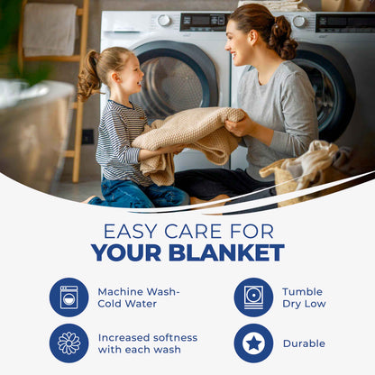 Diamond All-Season Cotton Blanket - Meritt Blue