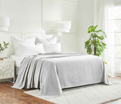 Diamond All-Season Cotton Blanket - Platinum