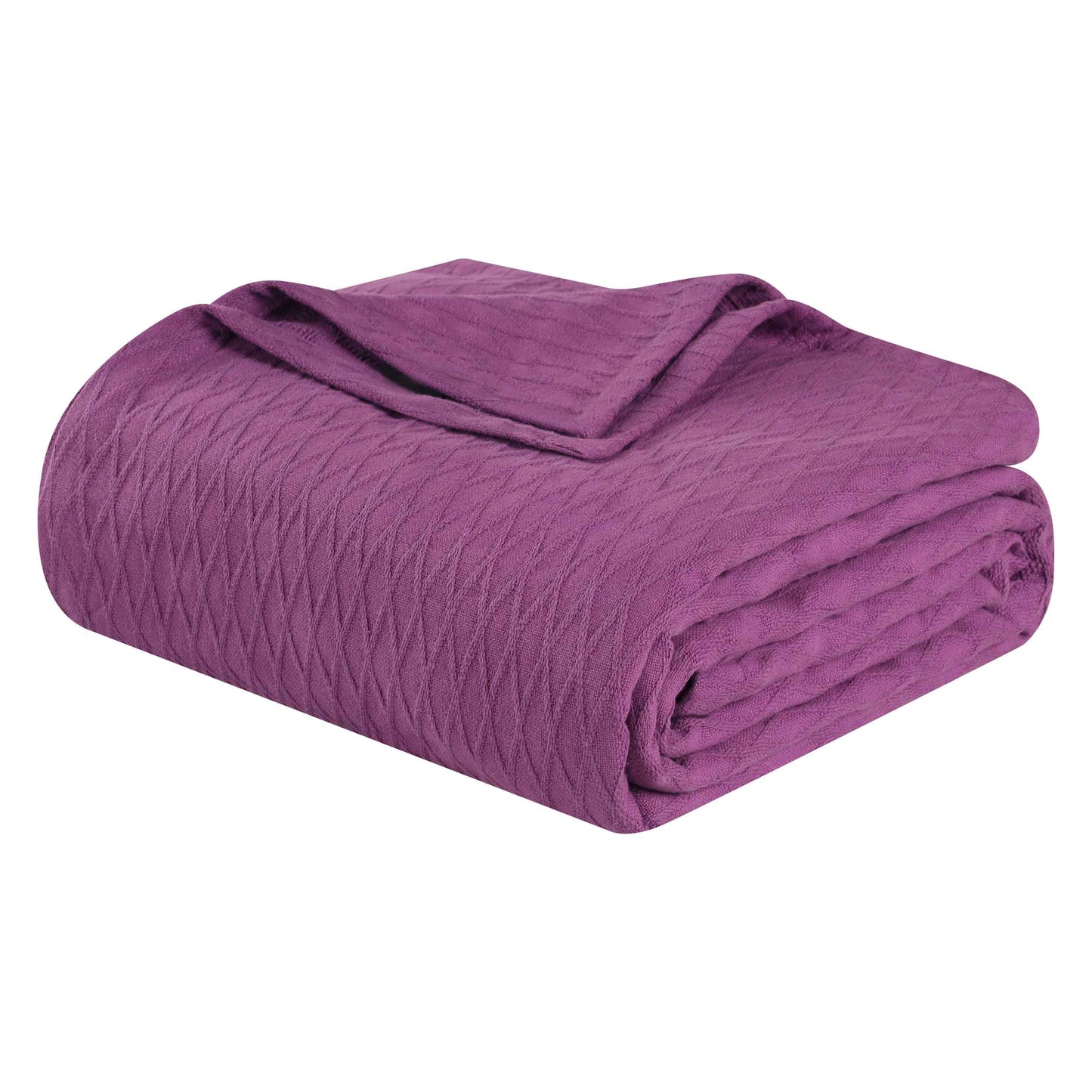 Diamond All-Season Cotton Blanket - Purple